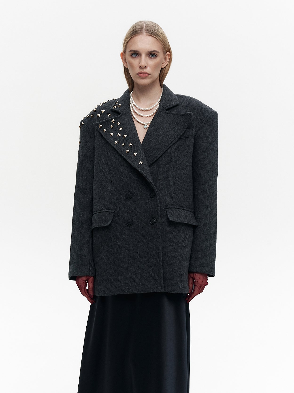 Wool jacket birds