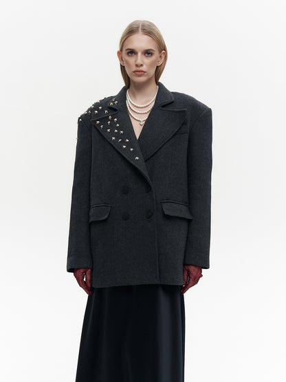 Wool jacket birds