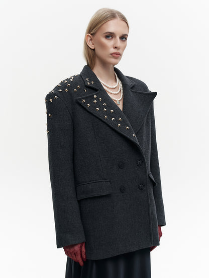 Wool jacket birds