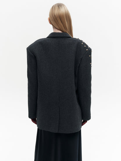 Wool jacket birds