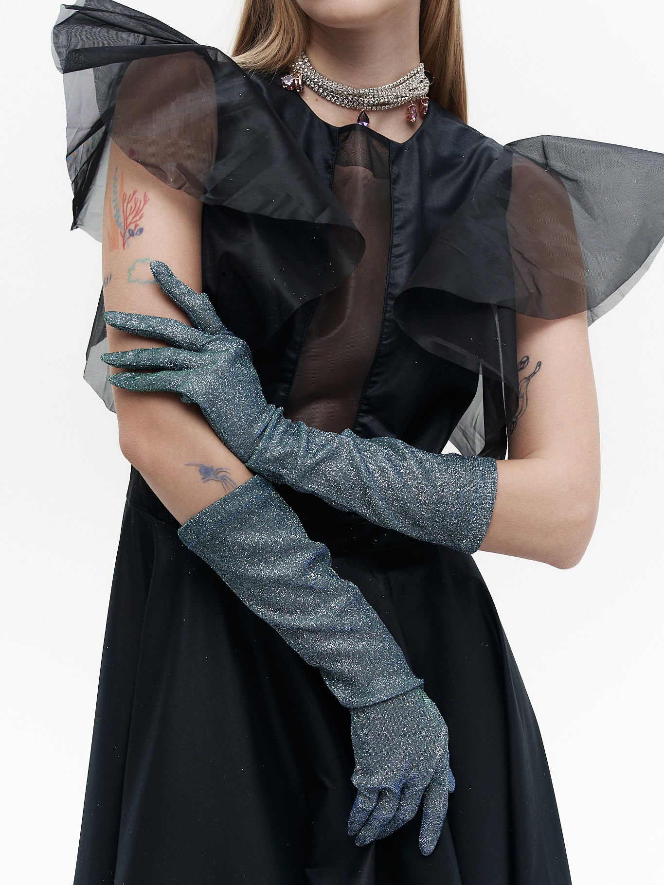 Long sparkles gloves