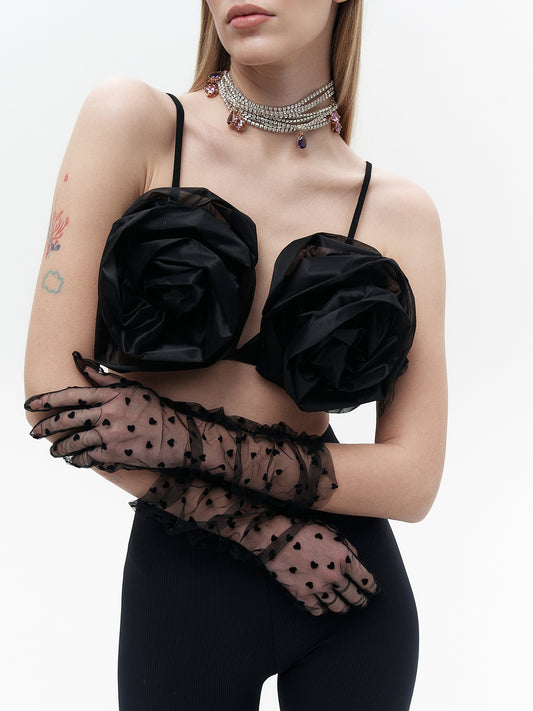 Long heart gloves